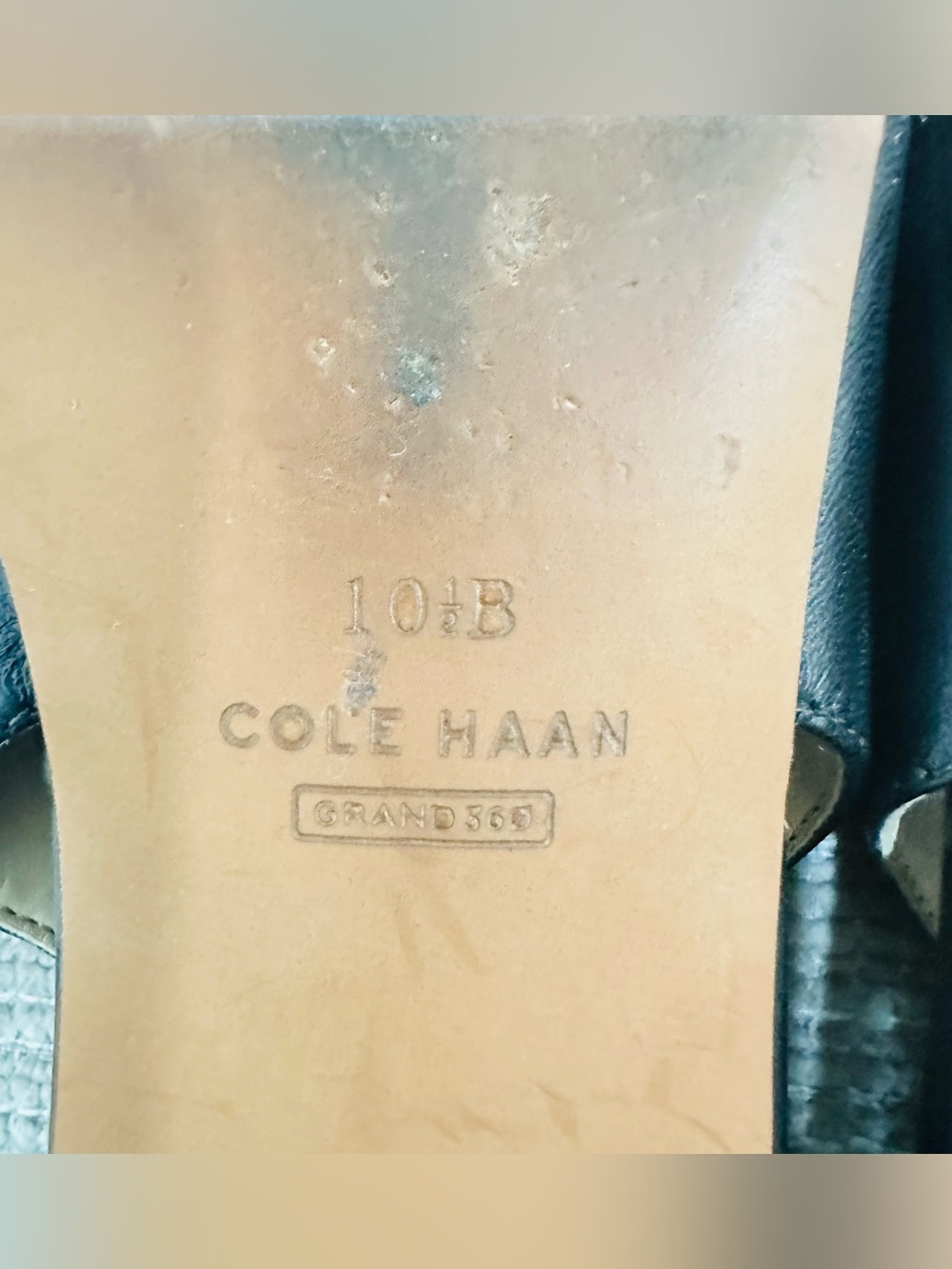 Cole Haan Eden Skimmer Ballet Flats Black Leather Pointed Toe Slingback Sz10,5 - Picture 9 of 10